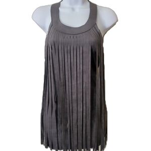 Fringe Suede Sleeveless Top